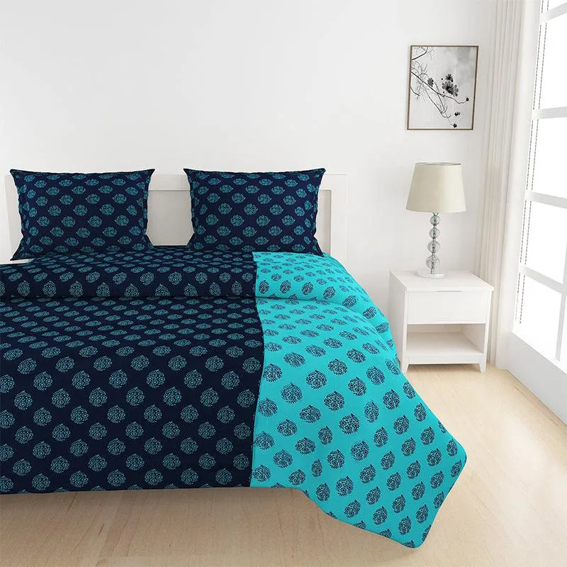 Swayam Dama Ethnic Bedding Set - Blue media 3