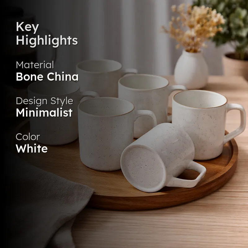 Marlowe Bone China Tea Cup (200 mL Each) -  Set of Six media 2