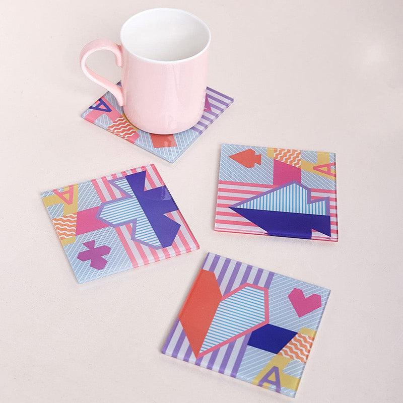 Royal Flush Glass Coaster (Pink) - Set Of Four media 7
