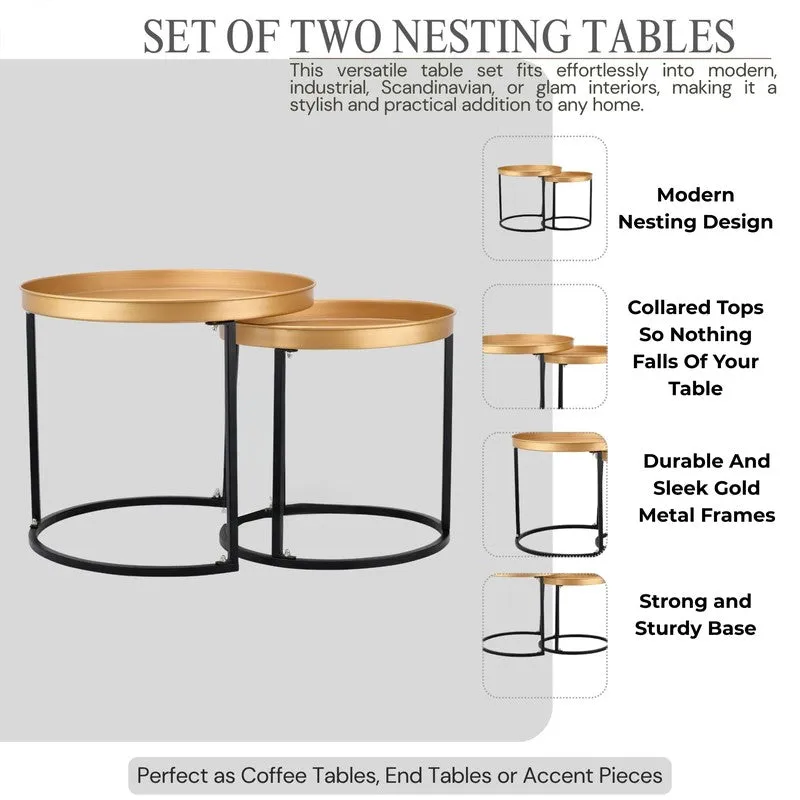Noira Edge Center Table (Gold & Black) - Set Of Two media 8