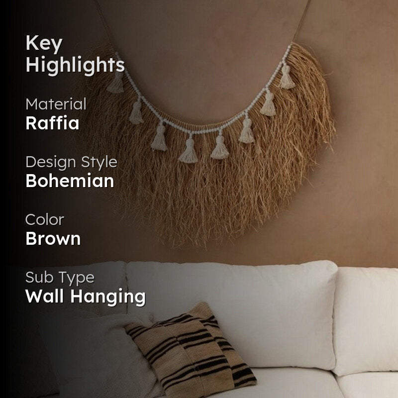 Boheime Weave Raffia Wall Accent media 2