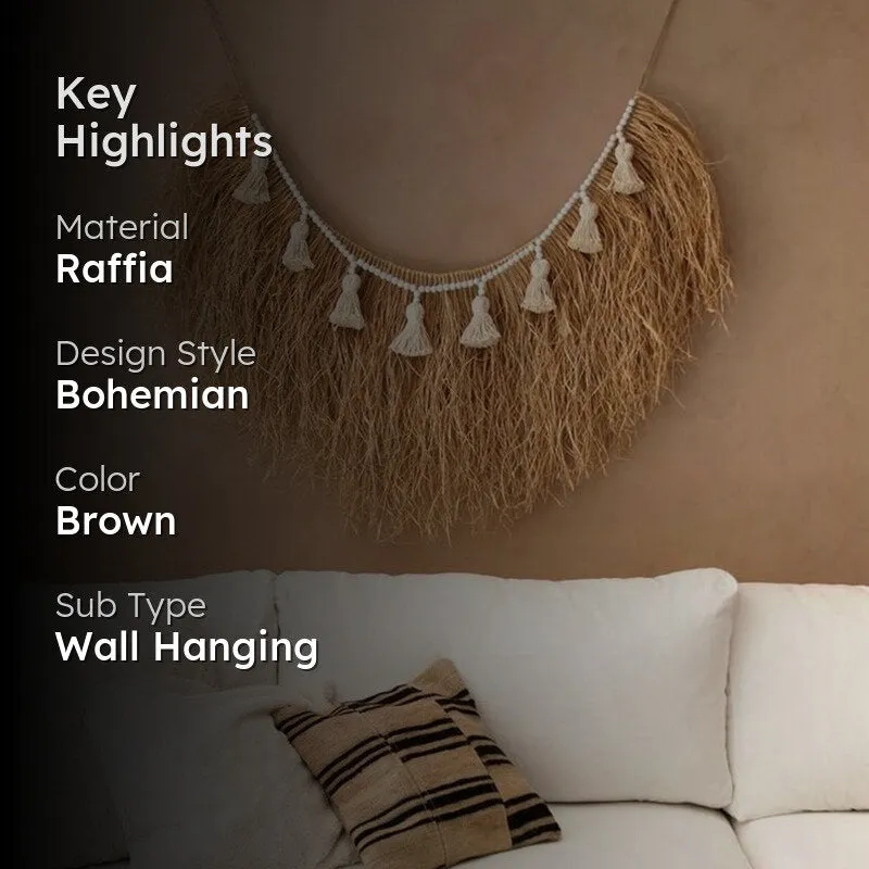 Boheime Weave Raffia Wall Accent media 2