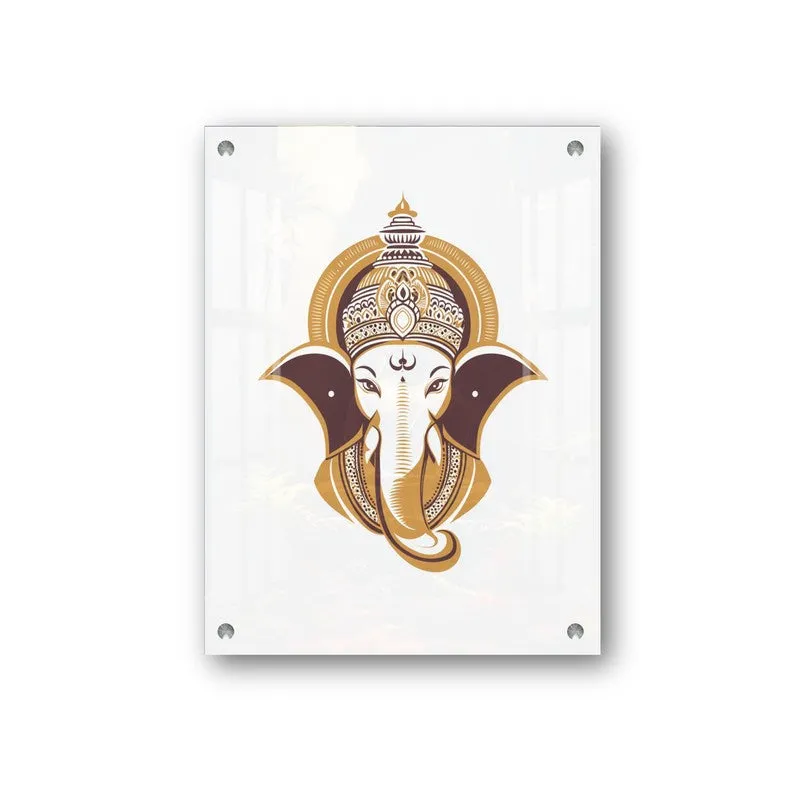 Ganesh Divine Aura Acrylic Wall Art media 3