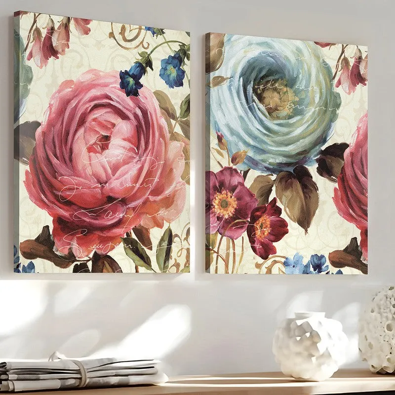 Vintage English Roses Wall Art - Set Of Two media 3