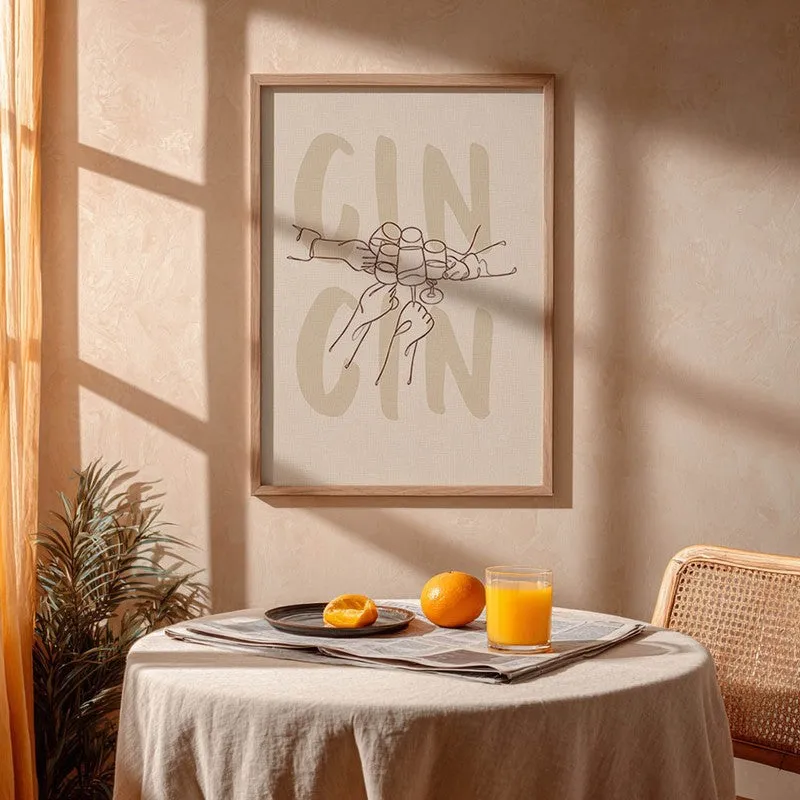 Wine Words Archival Canvas Wall Art - Brown media 5