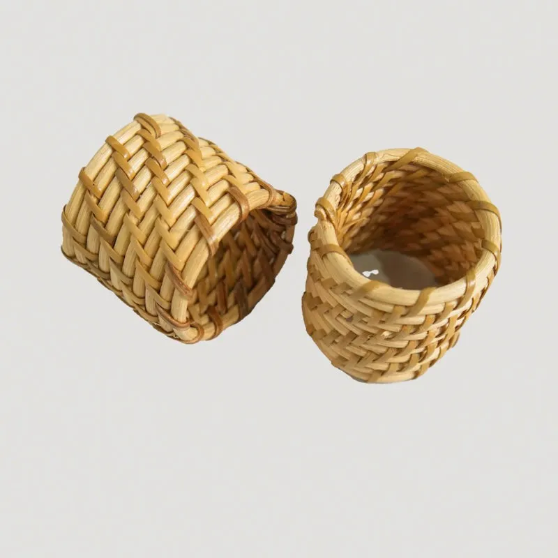 Vrita Rattan Napkin Ring - Set Of Two media 3