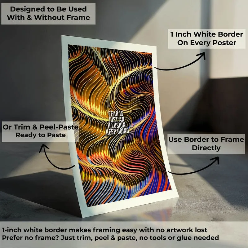 Vibrant Waveforms Wall Poster media 10