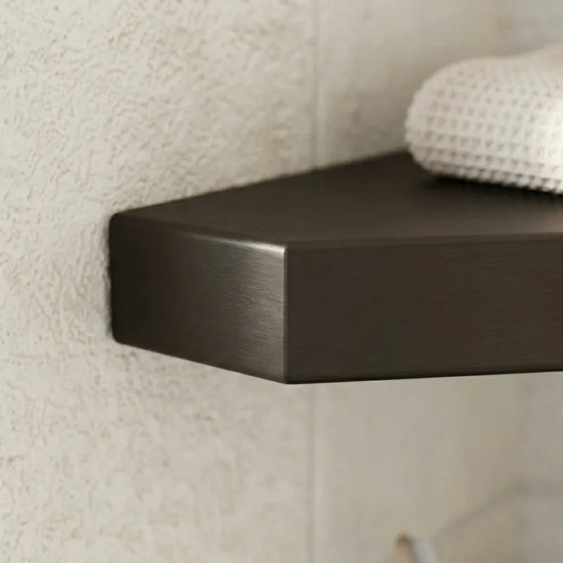 Berk Corner Floating Wall Shelf (Black) - Set Of Two media 3