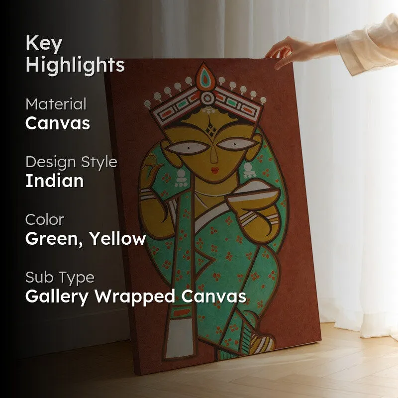 Bengal Folk Woman Canvas Wall Art & Paintings media 2