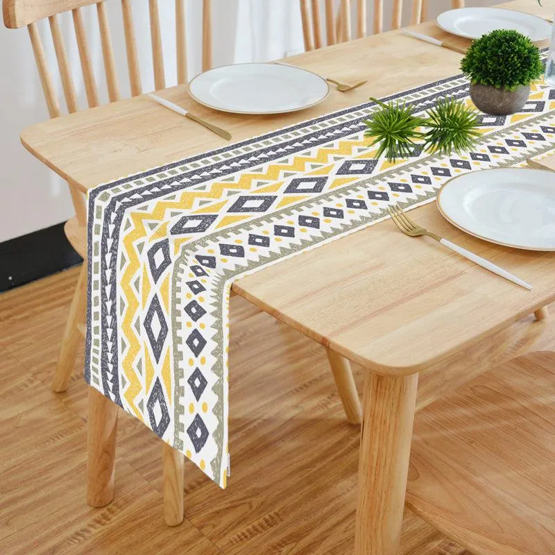 Leta Poly Canvas Table Runner media 1