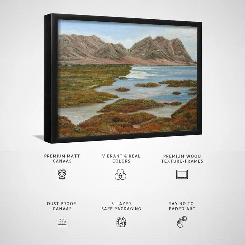 Salt Marsh Canvas Wall Painting - Black Frame media 5