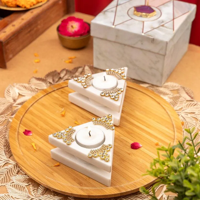 Trichakra Tealight Candle Holder media 1