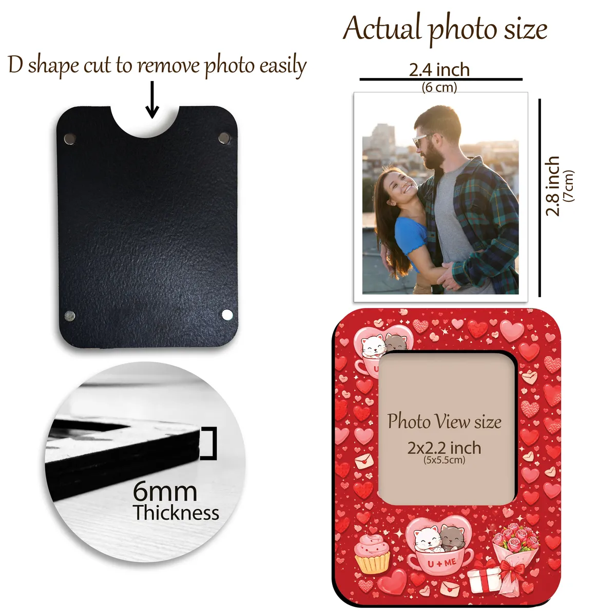 LoveHold MDF Fridge Magnet - Red media 3