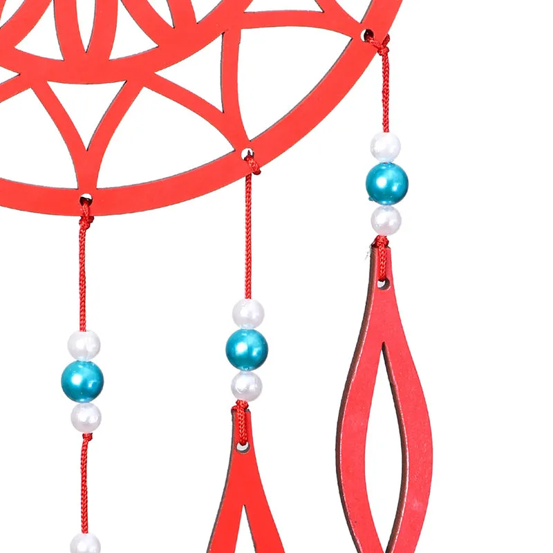 Flower Charm Dream Catcher - Red media 5