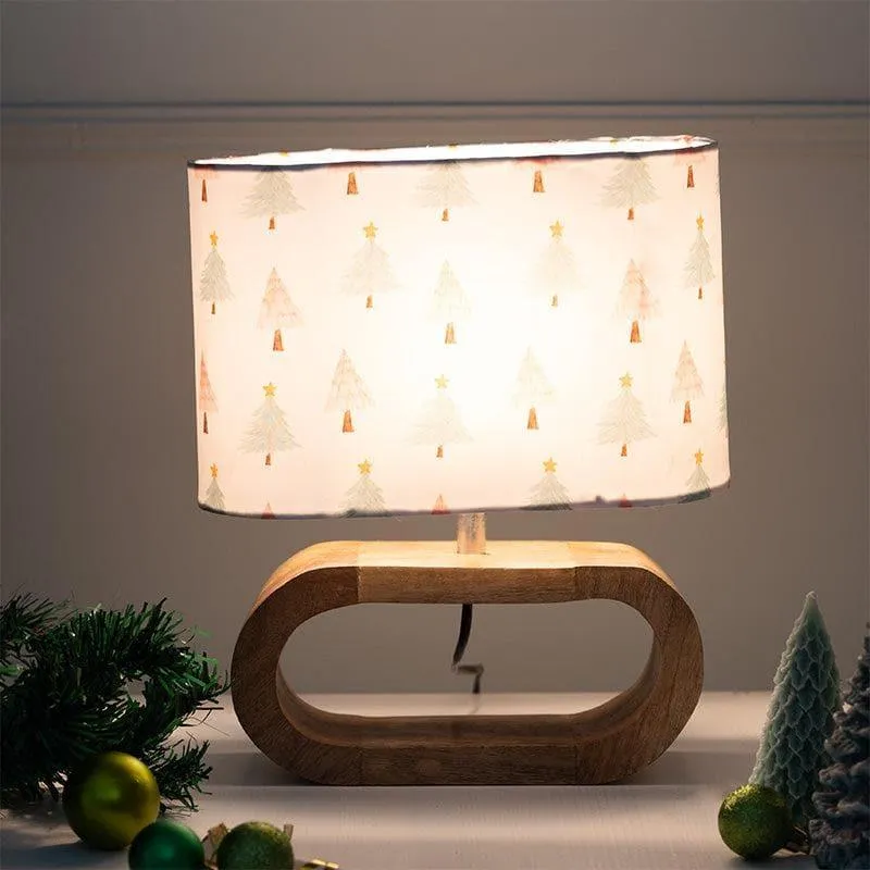 Christmas Tree Moderna Fabric Table Lamp - Multicolor media 1