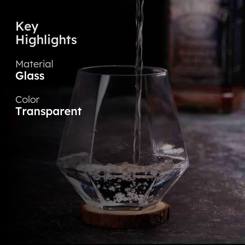 Amber Whiskey Glass (300 ml) - Set Of Four media 2