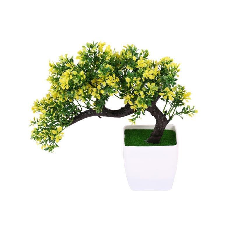 Faux Tilted Bonsai In Black Plastic Pot - 25 cms media 3