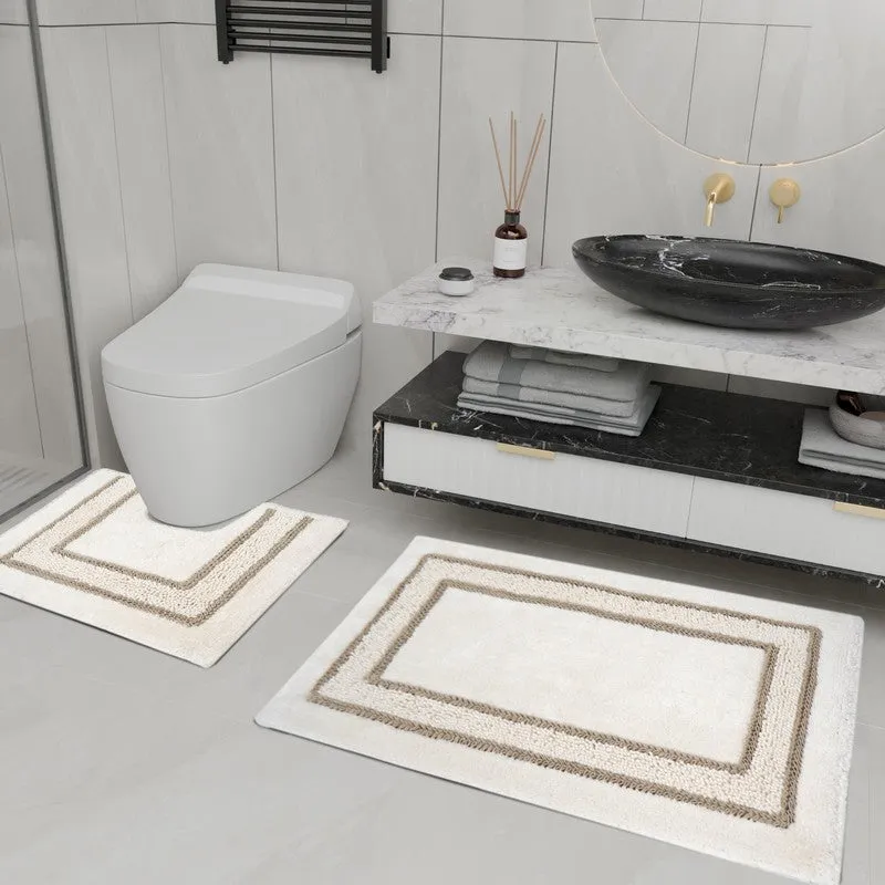 SpaStep Cotton Bath Mat (Ivory) - Set of Two media 3