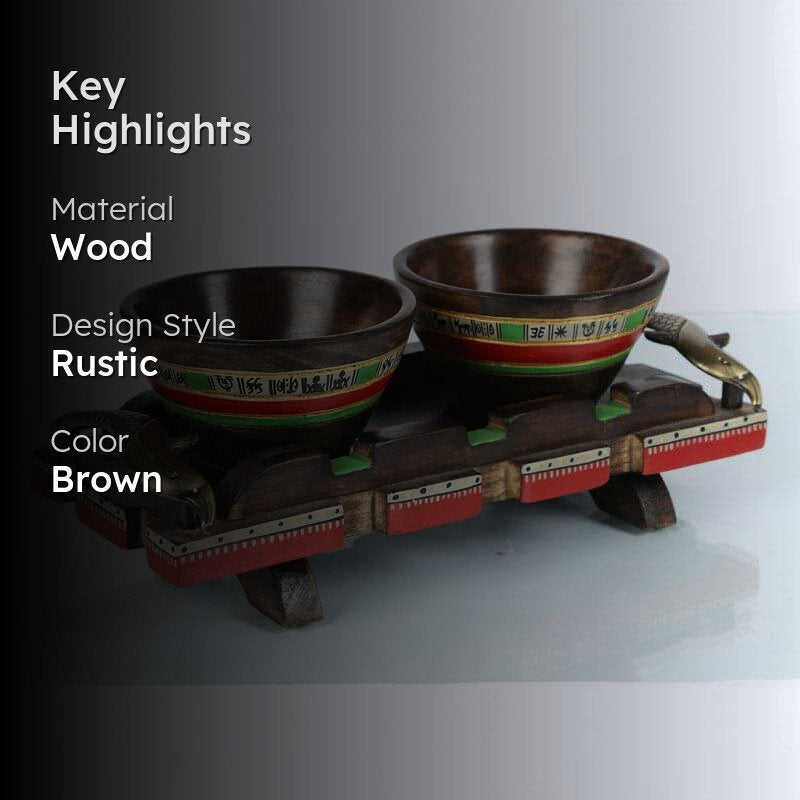 Maruthu Wooden Serving Set - Set Of Three media 2