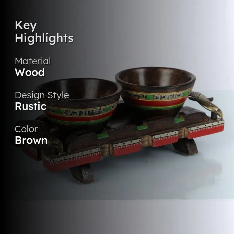 Maruthu Wooden Serving Set - Set Of Three media 2