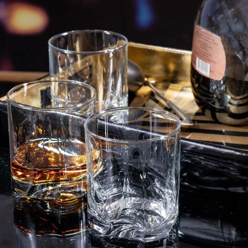Pasabahce Karat Square Old Fashioned Glasses - 370 ML