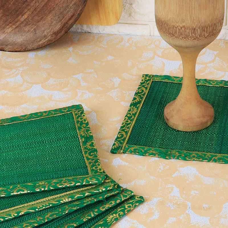 Eco Sip Bamboo Coaster (Green) - Set Of Six media 4