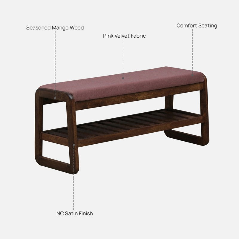 Tread Mango Wood Shoe Rack - Pink media 9