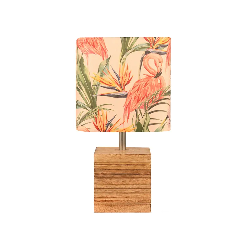 Flamingo Cube Fabric Table Lamp - Multicolor media 4