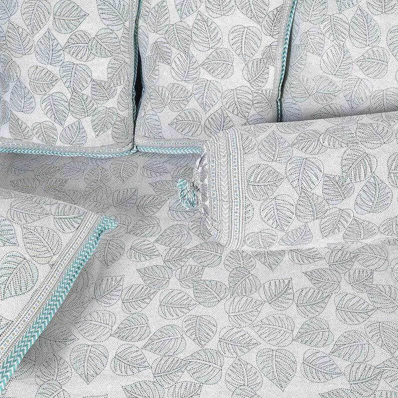 Anvisha Diwan Set (Blue & Grey) - Eight Piece Set media 6