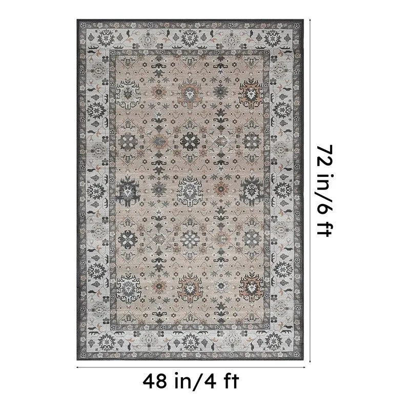 Zohra Velvet Rectangle Anti-Skid Carpet media 10