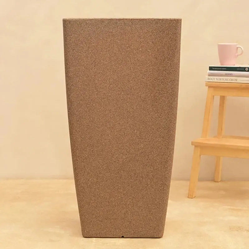 Ugaoo Lava Bloc Plastic Planter - Brown media 5