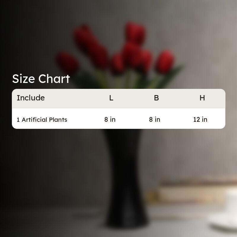 Classic Artificial Flower Tulip - Red media 6