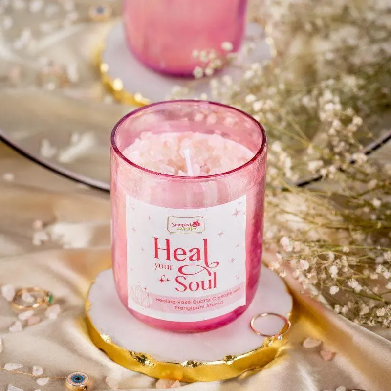 Rose Quartz Crystal Soy Wax Scented Candle media 3