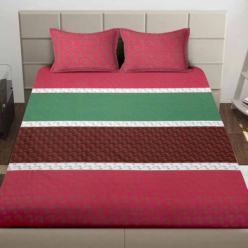 Redwood Bands Geometric Bedsheet - 130 GSM media 3