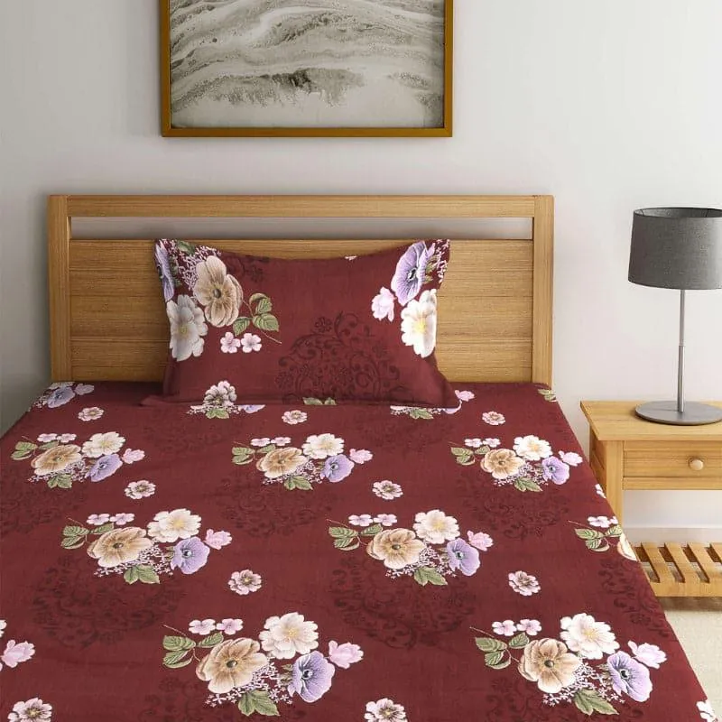 Masoon Floral Bedsheet - 150 GSM media 1