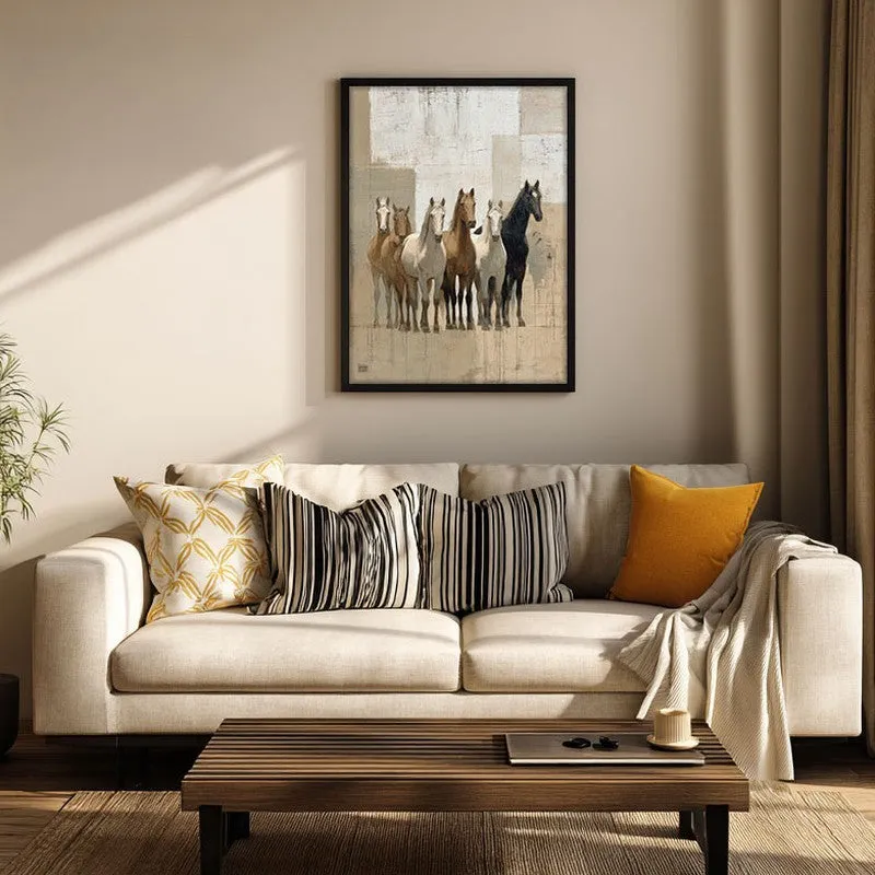 Equine Presence Wall Painting With Black Frame media 3