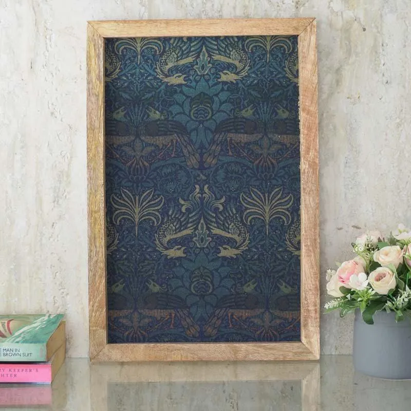Peacock & Dragon Textile Canvas Painting media 1