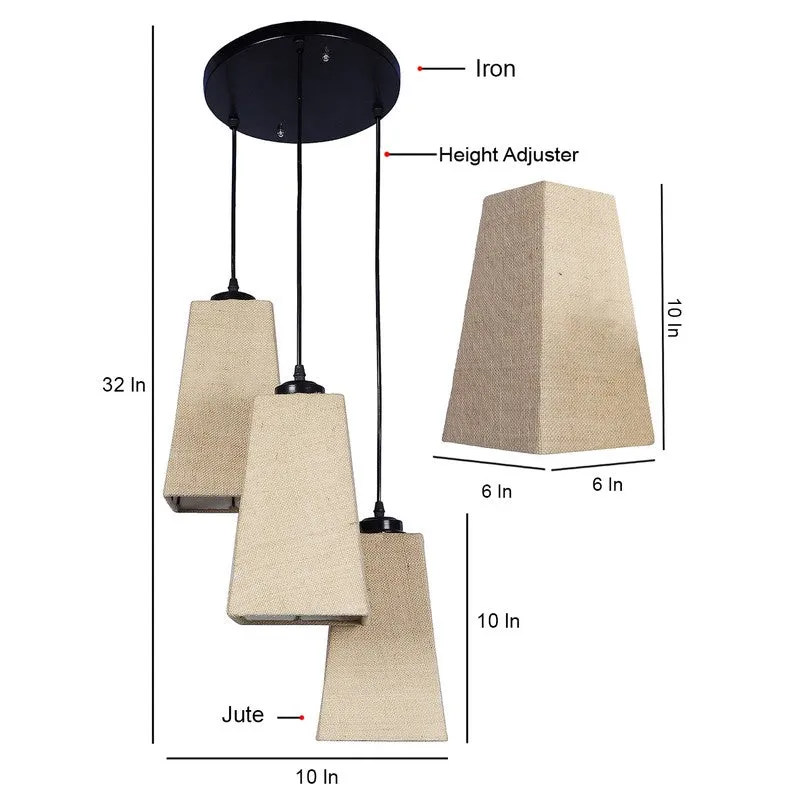 Shadowlux Triple Metal Ceiling Lamp - Beige media 9