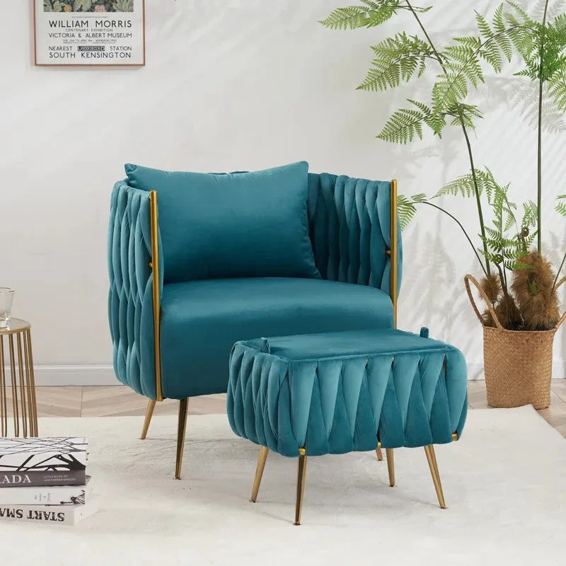 Dreamix Metal Accent Chair (Blue) - Two Piece Set media 3