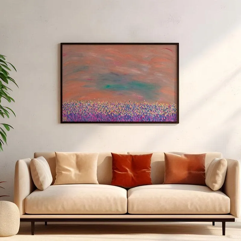 Land of Bloom Delve Canvas Wall Painting - Black Frame media 4