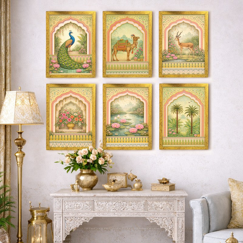 The Archway Chronicles Paper Wall Paintings - Set Of Six