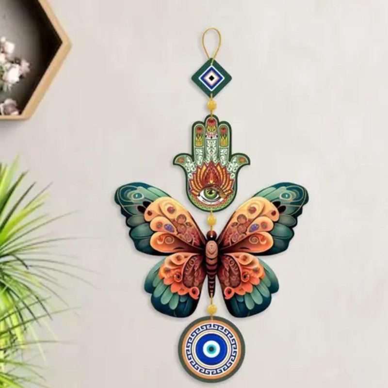 Butterfly Nazar III Polyester & MDF Wall Hanging media 3
