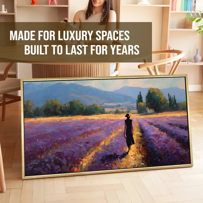 The Lavender Walk Canvas Wall Painting With Frame media 5