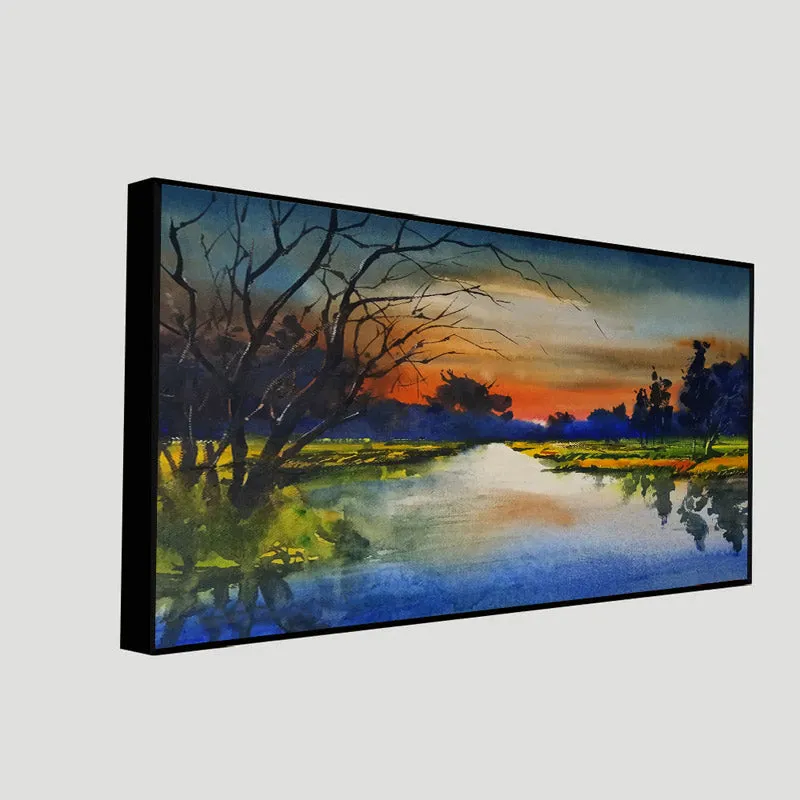 Nova Tranquil Lake Canvas Wall Painting media 4