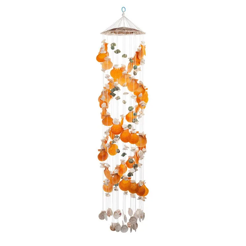 Ocean Whisper Spiral Sea Shell Windchime media 4