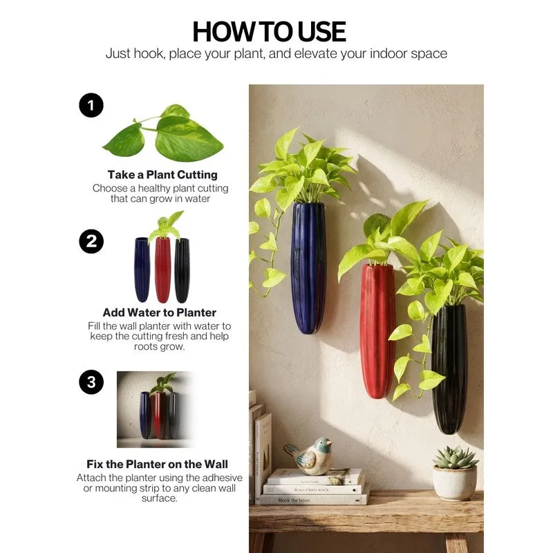 Ravelin Pots & Planters (Black) - Set Of Three media 6