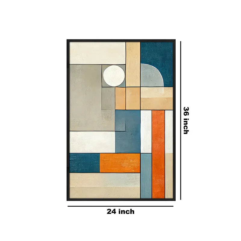 Fluid Geometry Wall Painting With Frame media 6