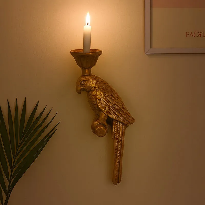 Vihang Bird Tealight Holder - Gold media 4