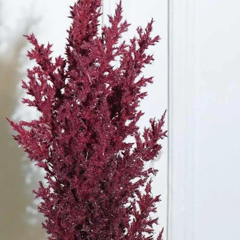 Faux Sabina Millet Grass Flower Stick (Maroon) - 36 CM media 4