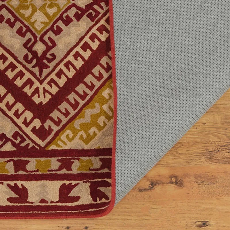 Loreth Hand Tufted Ethnic Wool & Nylon Carpet - Maroon media 4